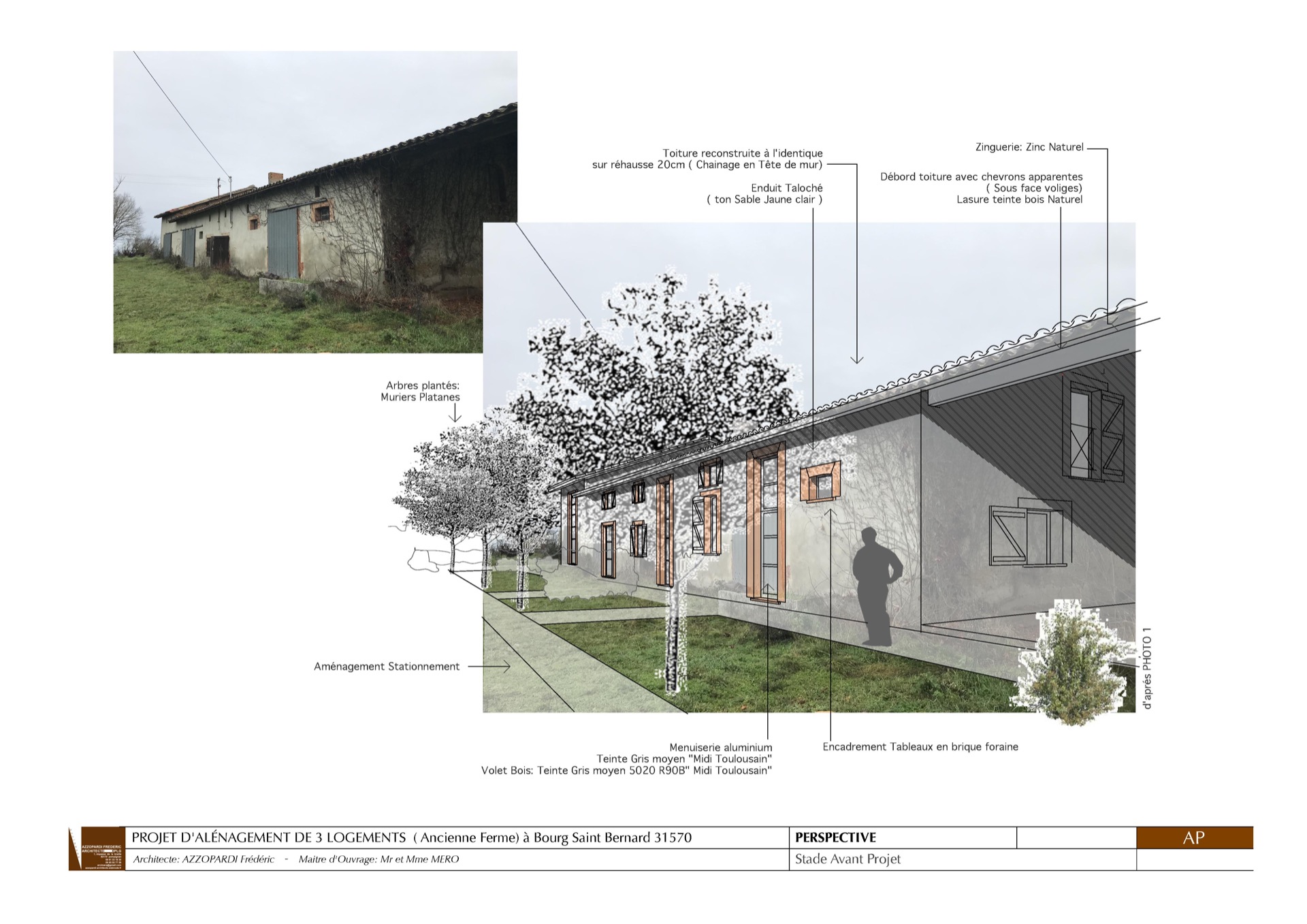 Réhabilitation ancienne ferme pour 3 logements